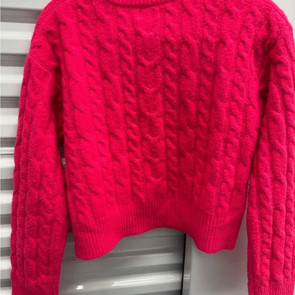 A New Day Women's Size M Pink Cable Knit Sweater - Picture 4 of 4